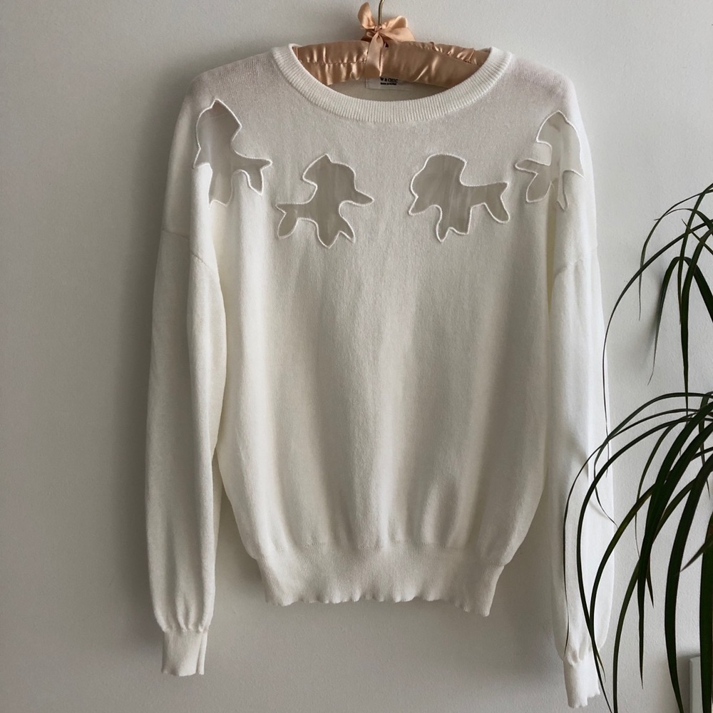 W & Chic White Sweater